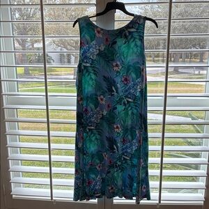 Tommy Bahama Tropical Green and Blue Midi Dress